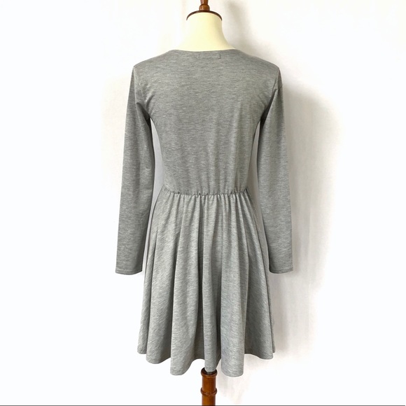 Gray Fit and Flare Dress - Picture 4 of 7